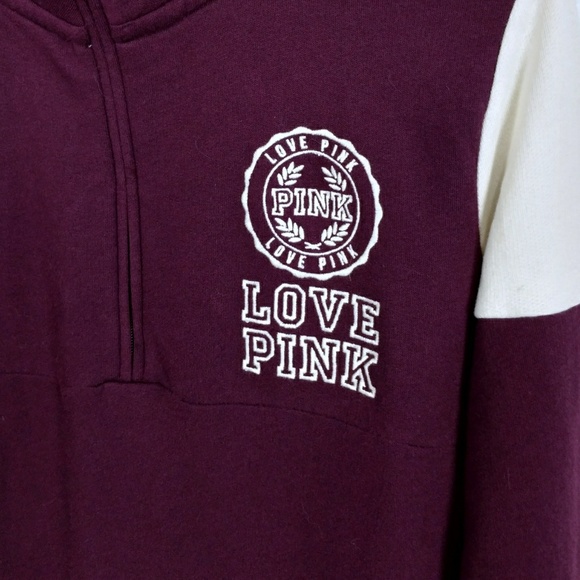 VS Pink Varsity half zip sweatshirt - Picture 3 of 6